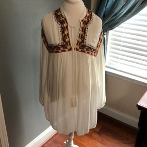 White embroidered dress